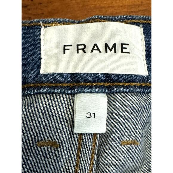 Frame Women's Le High N Tight Crop Mini Boot Blue Jeans 31 NTW - Picture 8 of 10